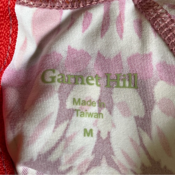 Garnet Hill Pink Geo Print Rash Guard Size Medium - Picture 9 of 9